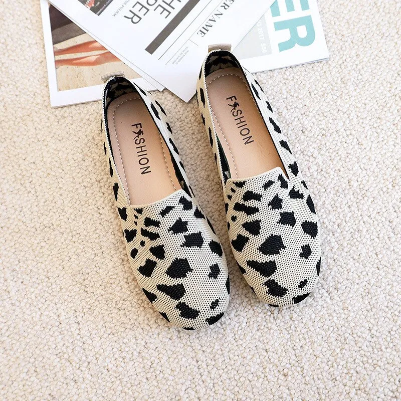 2022 Women's Flat Shoes New Ballet Breathable Work Pointed Pumps Boat Shoes Moccasin Mixed Color Girls Loafers Ladies Zapatos De