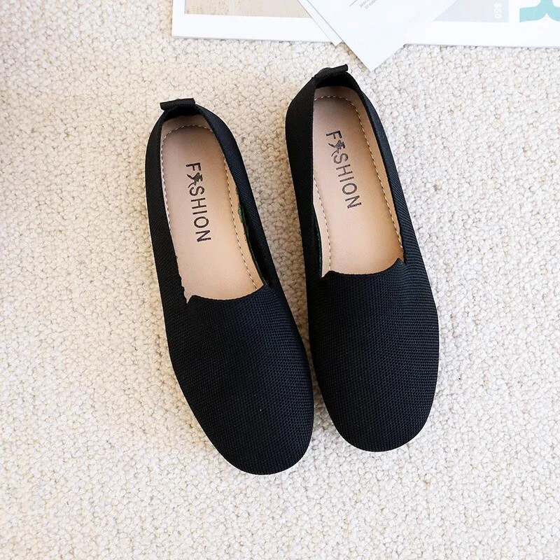 2022 Women's Flat Shoes New Ballet Breathable Work Pointed Pumps Boat Shoes Moccasin Mixed Color Girls Loafers Ladies Zapatos De