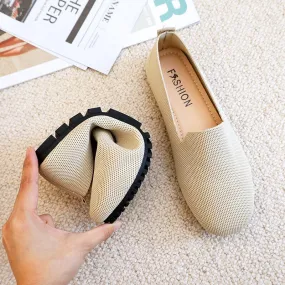 2022 Women's Flat Shoes New Ballet Breathable Work Pointed Pumps Boat Shoes Moccasin Mixed Color Girls Loafers Ladies Zapatos De