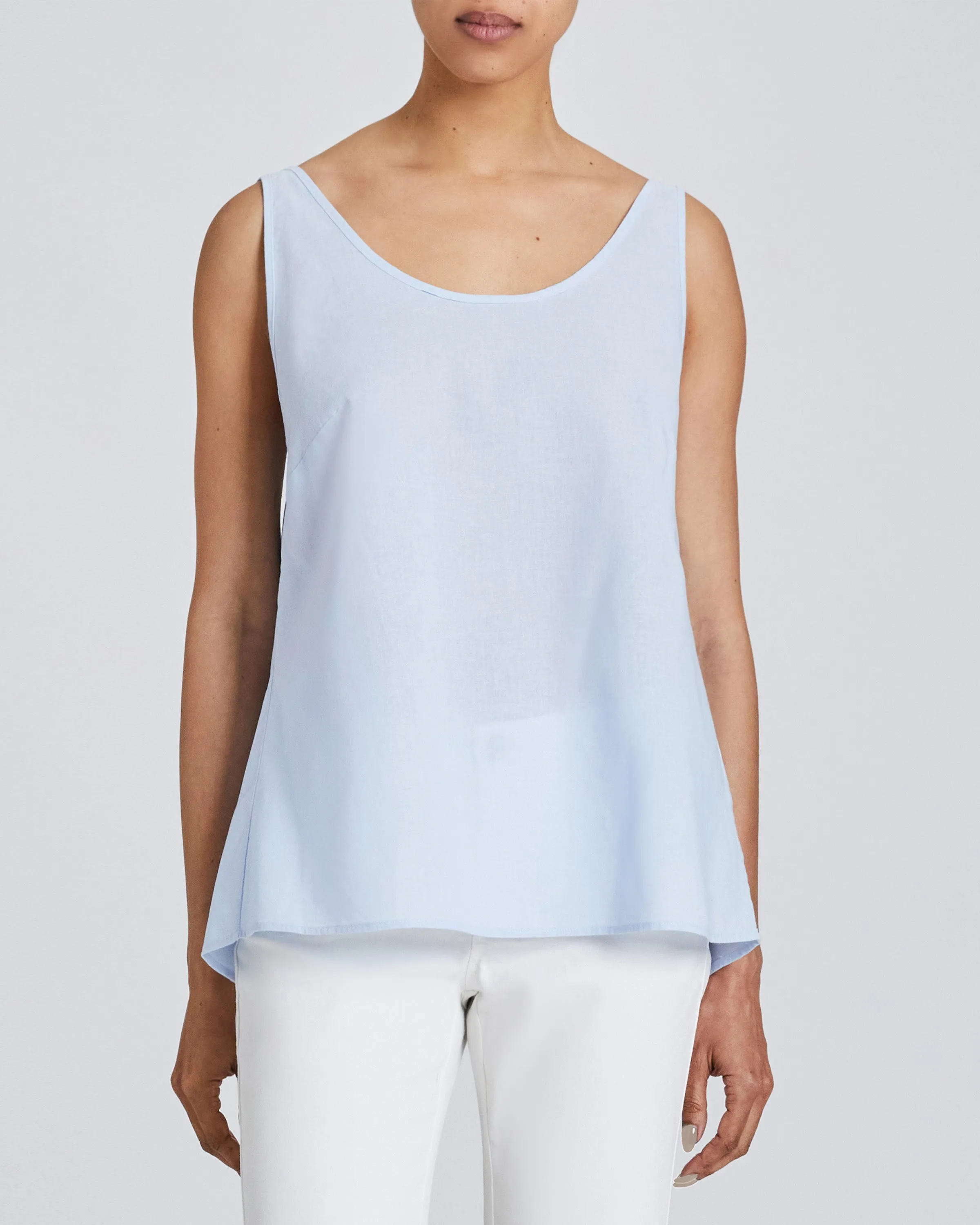 ARI Cotton Relaxed Tank with Tie Shoulder Straps