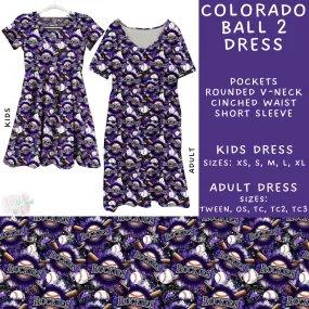 Batch #296 - Strike Out - Closes 2/28 - ETA late April - Colorado Ball 2 Adult & Kids Dresses