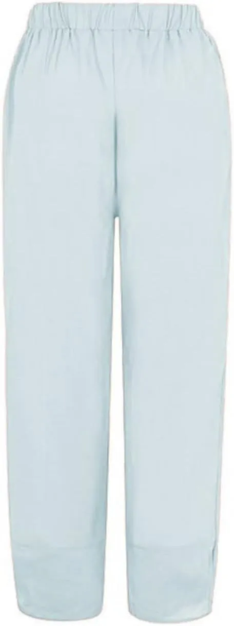 Capris Pants for Womens Cotton Linen Wide Leg Plus Size Cropped Pants Print Comfy Elastic Waist Sweatpants