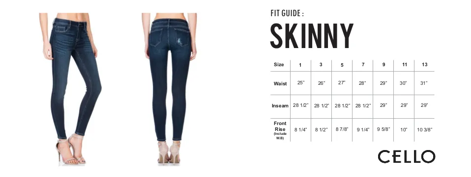 Cello High Rise Skinny Stretchy Denim