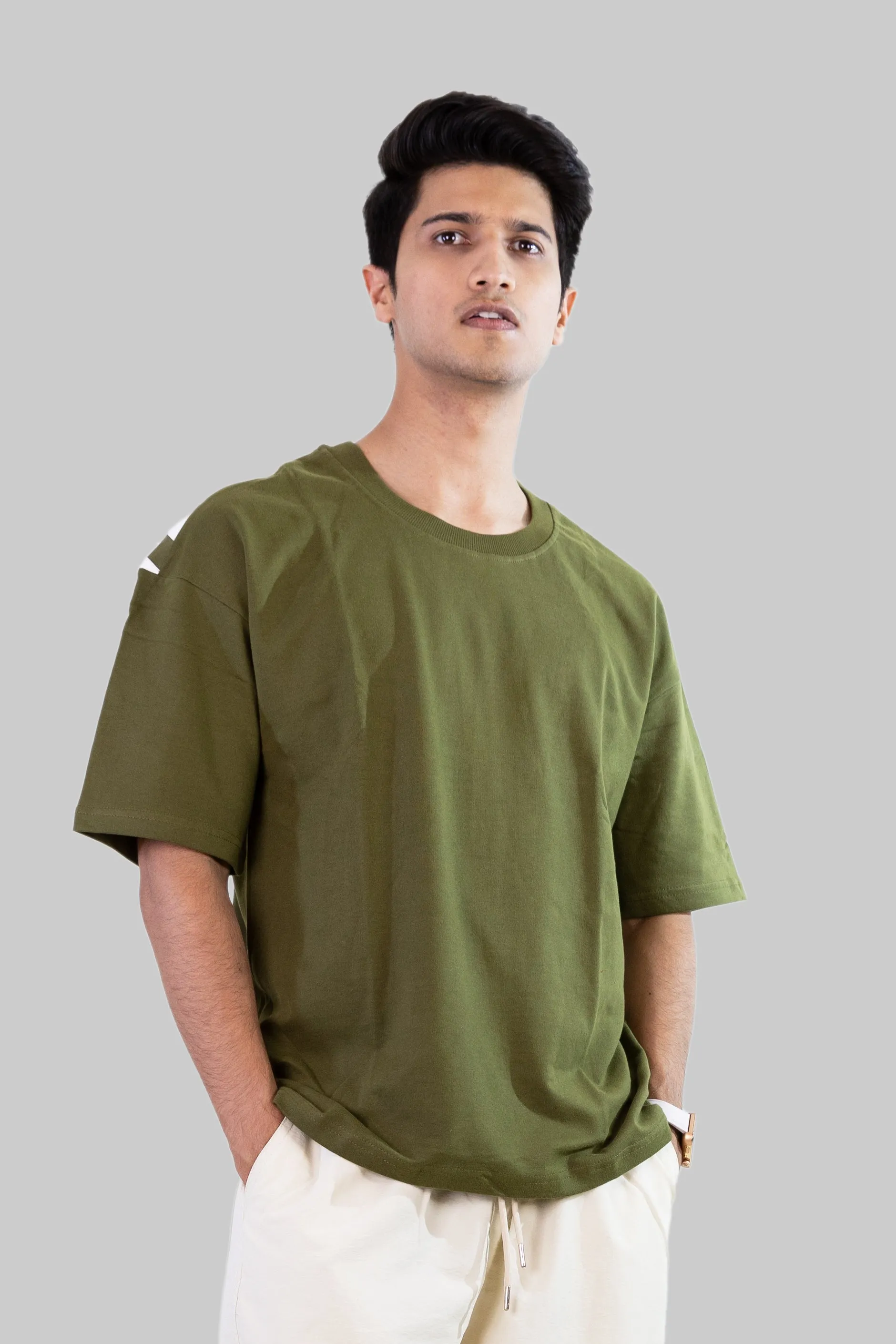 Clickin Simpson Drop Tee - Olive Green