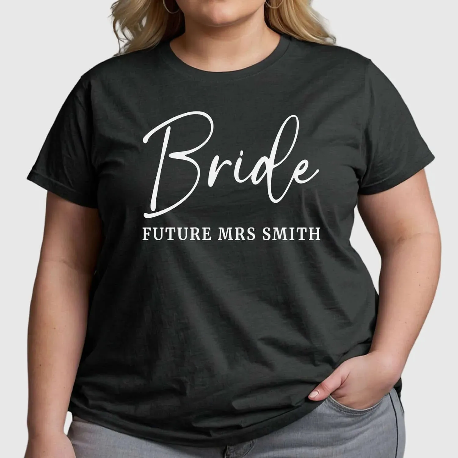 Customisable 'Bride' Hen Party T-Shirt - Future Mrs Smith
