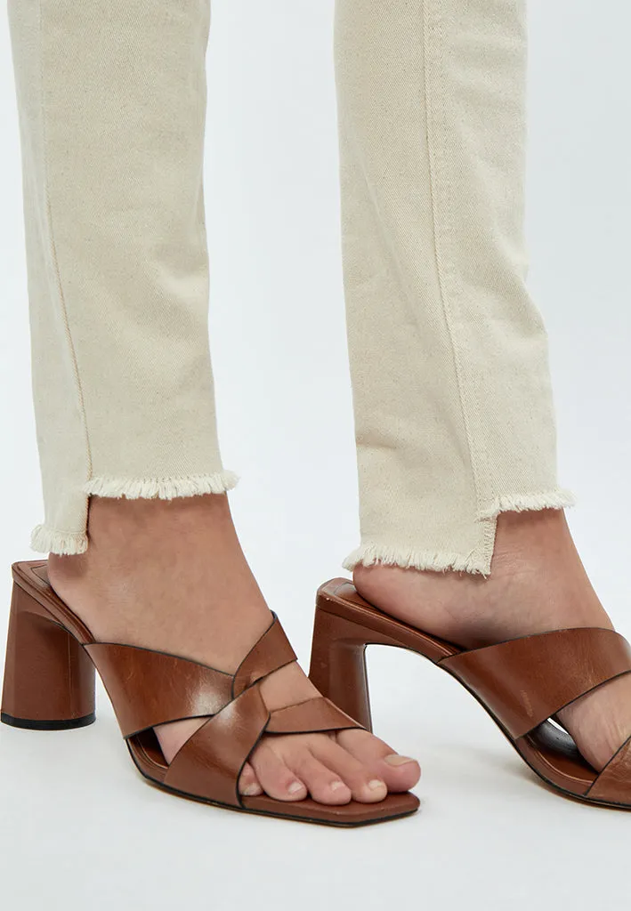 DSEnia MW Raw Edge Jeans - Winter Twig Sand