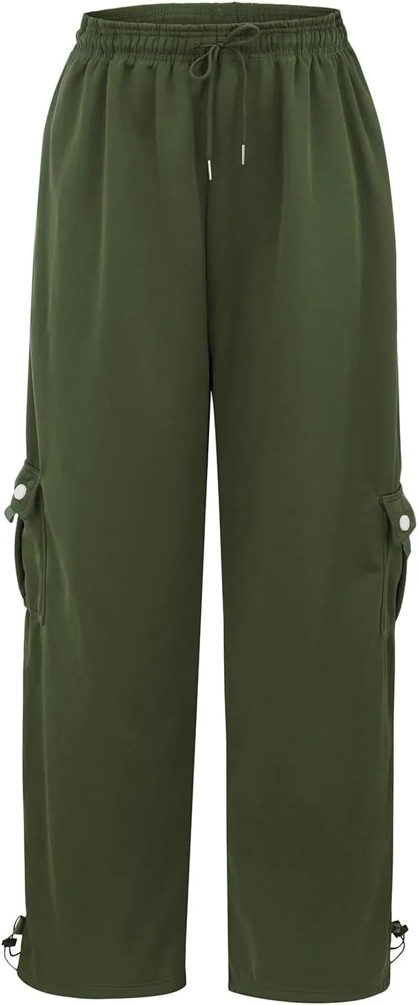Fleece Sweatpants Waisted Loose Sweatpants Comfortable High Waisted Jogging Pants with Womens Wide Leg Sweatpants