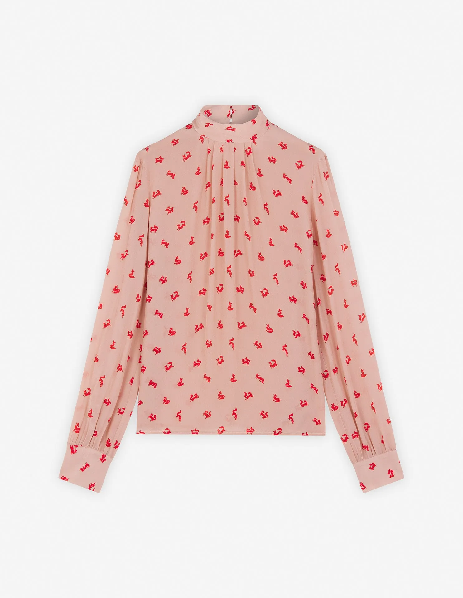 FRONT PLEAT BLOUSE PASTURE ROSE