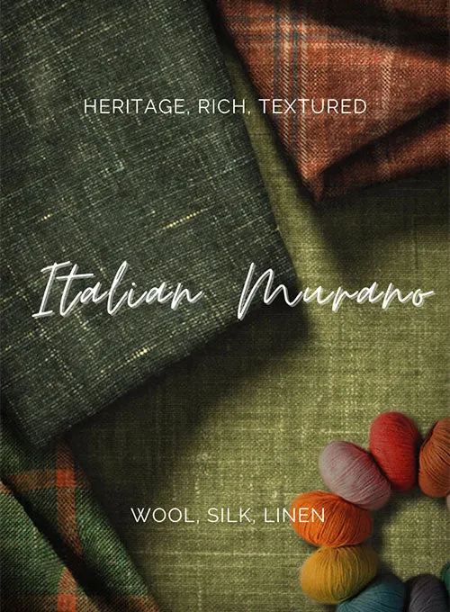 Italian Murano Beige Wool Linen Pants