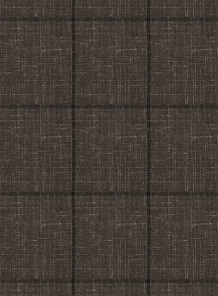 Italian Murano Paleno Brown Wool Linen Pants
