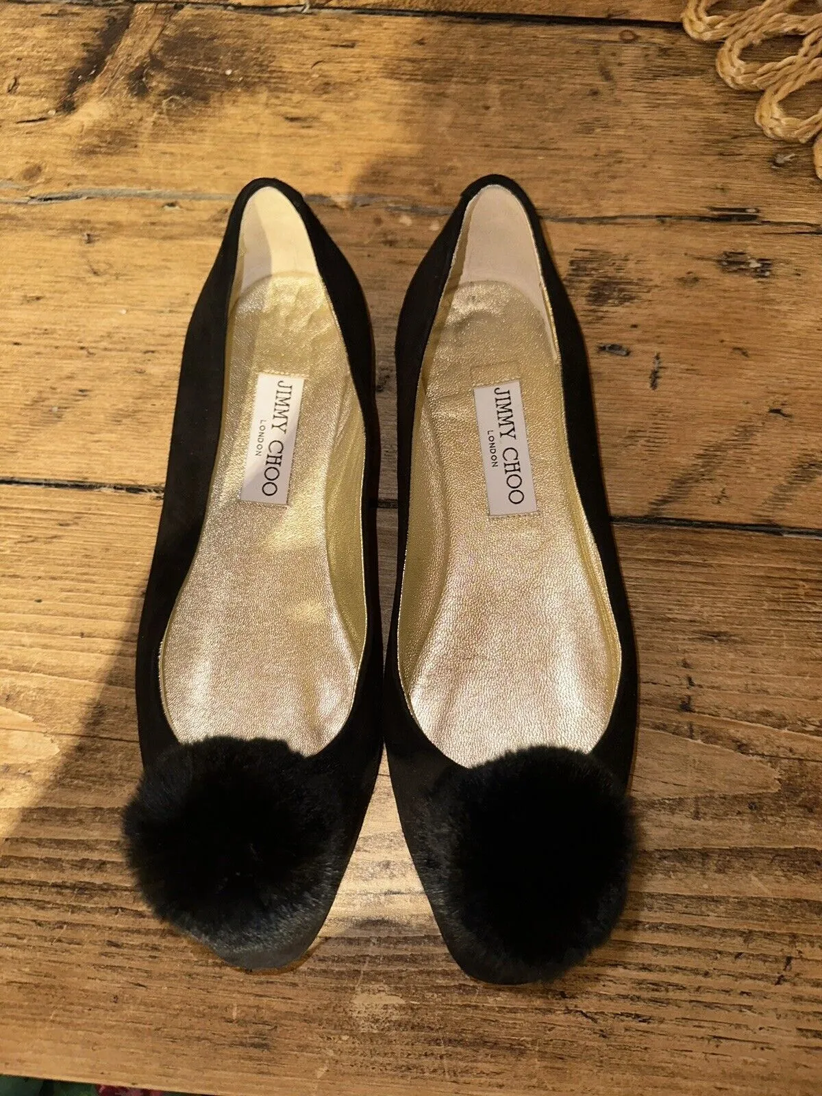 Jimmy Choo black suede pumps UK4.5/US6.5