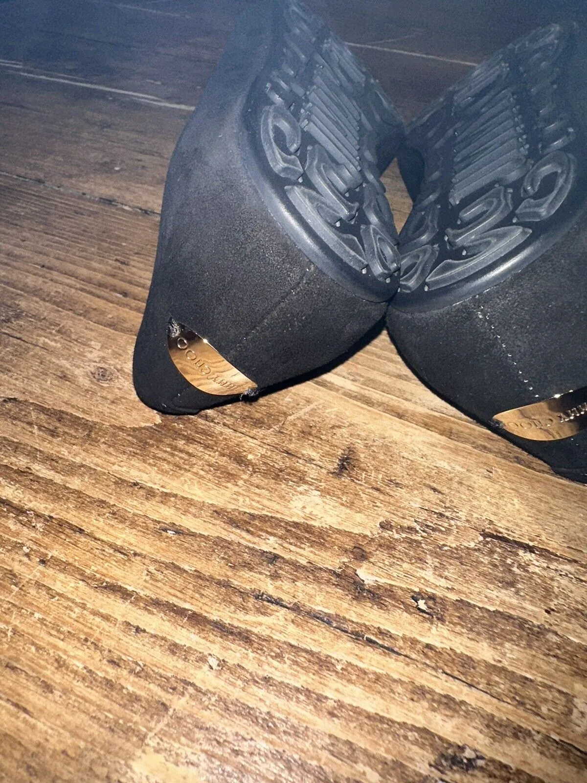 Jimmy Choo black suede pumps UK4.5/US6.5