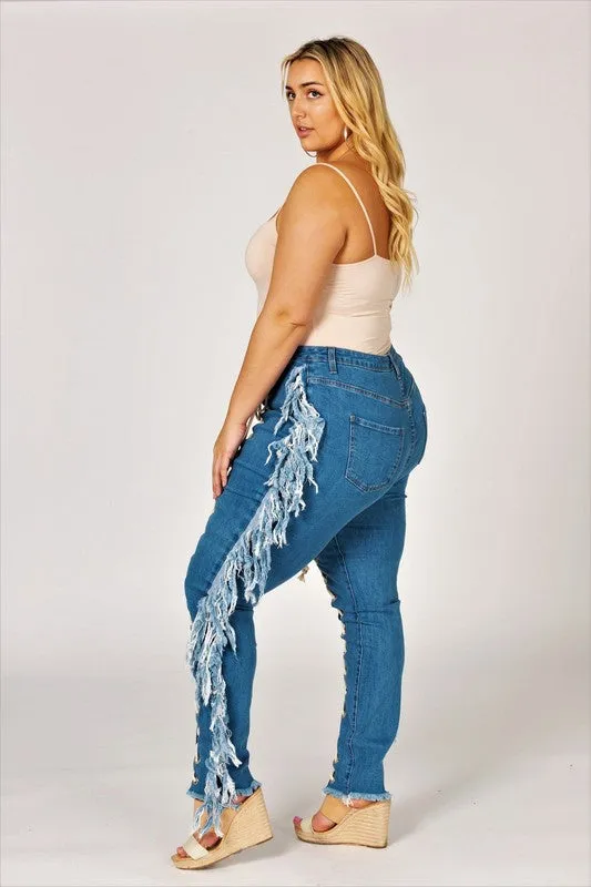 Lace Me Up Curve Skinny Jeans