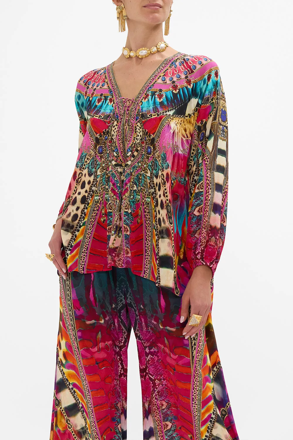 LACE UP BLOUSE SAHARA SUPERNATURAL