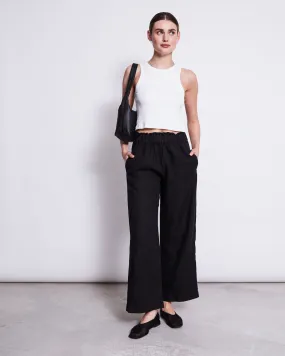 LINEN PANTS BEVEREN BLACK