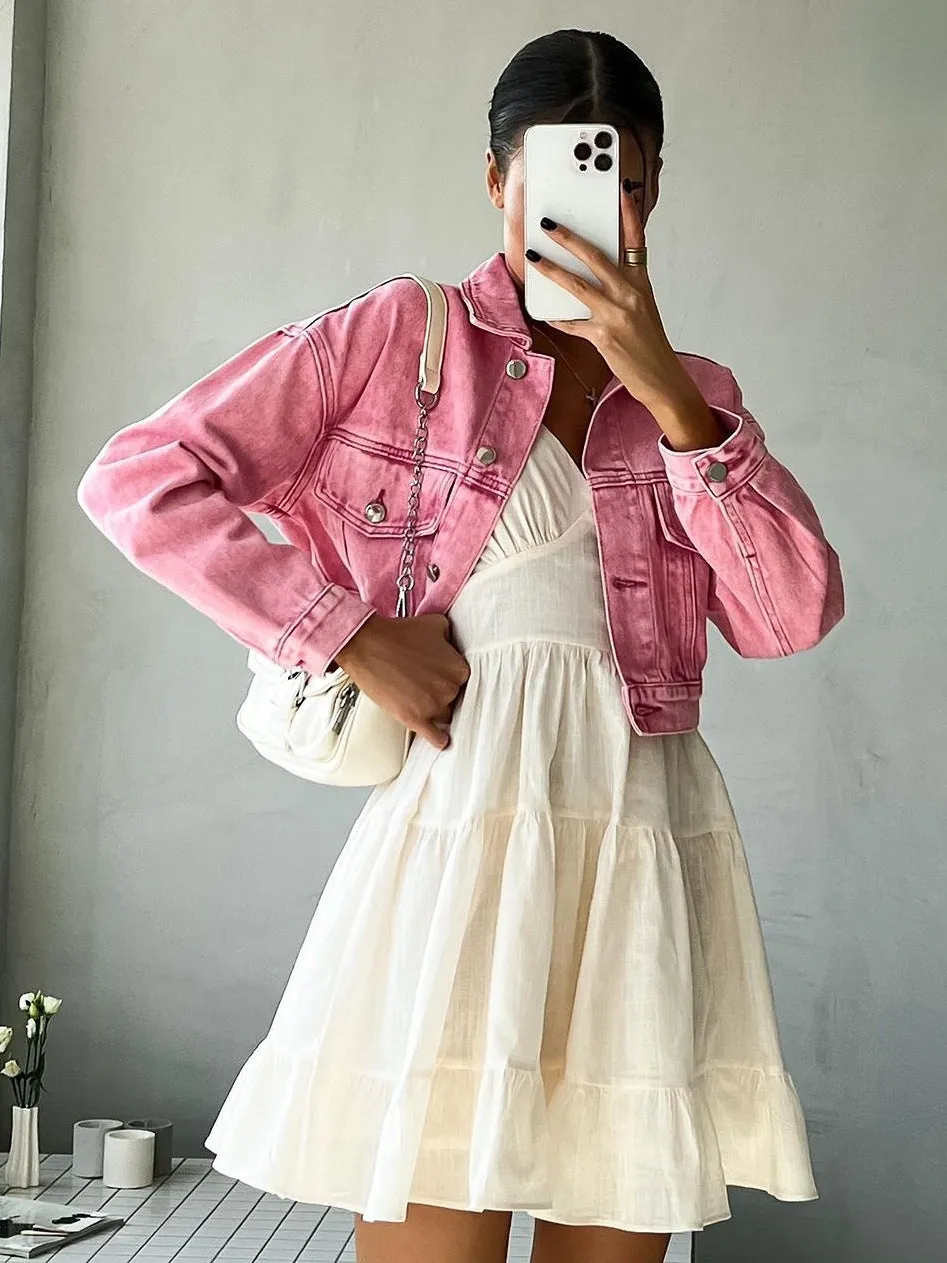 Linen Suspender Sleeveless Mini Dress