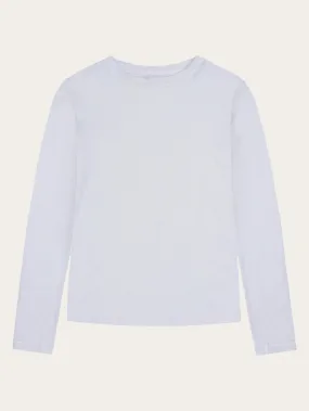 Long sleeve linen t-shirt - GOTS/Vegan - Bright White