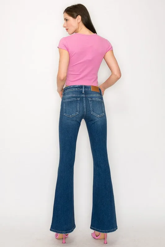 Margaret Plus Size - Low Rise Stretch Vintage Flare Jeans