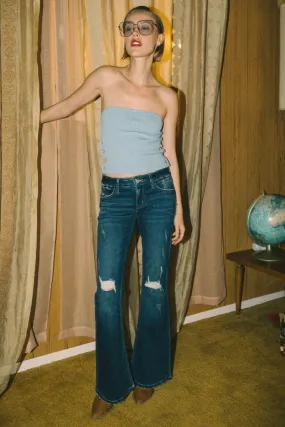 Margaret Plus Size - Low Rise Stretch Vintage Flare Jeans