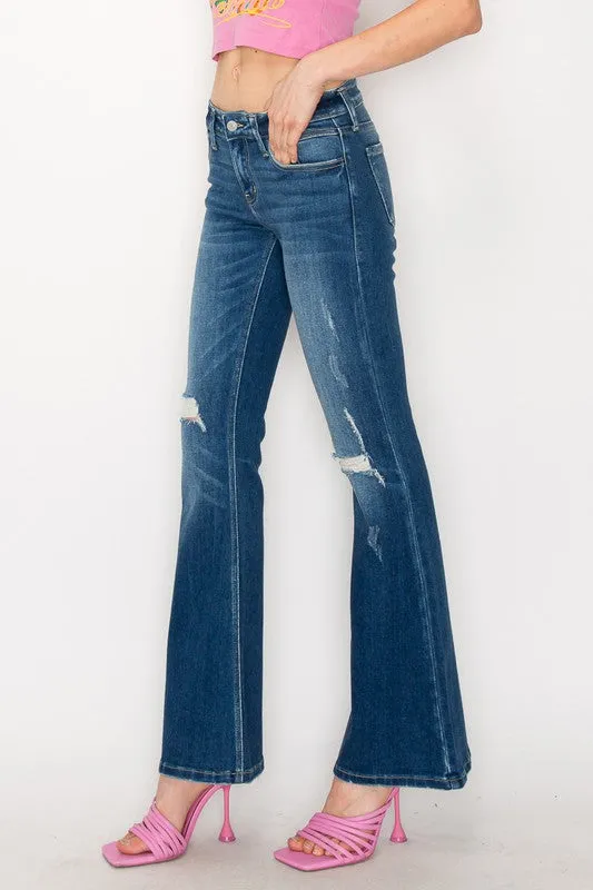 Margaret Plus Size - Low Rise Stretch Vintage Flare Jeans