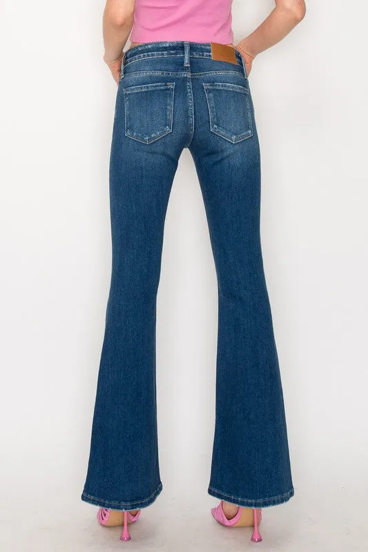 Margaret Plus Size - Low Rise Stretch Vintage Flare Jeans