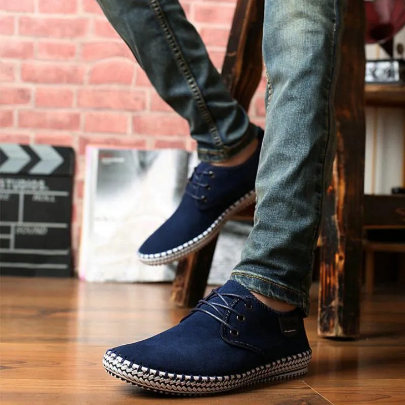 Men's Casual Suede Flats | Plus Size
