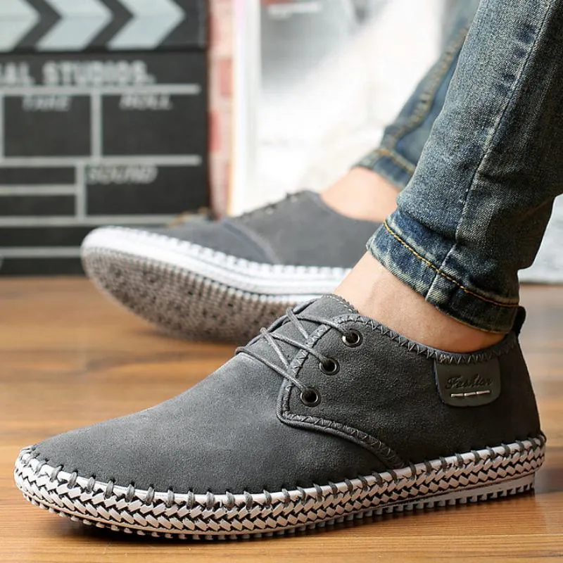 Men's Casual Suede Flats | Plus Size