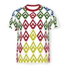 Men’s Multicolored Diamonds T-Shirt – Breathable Mesh (S-5XL)