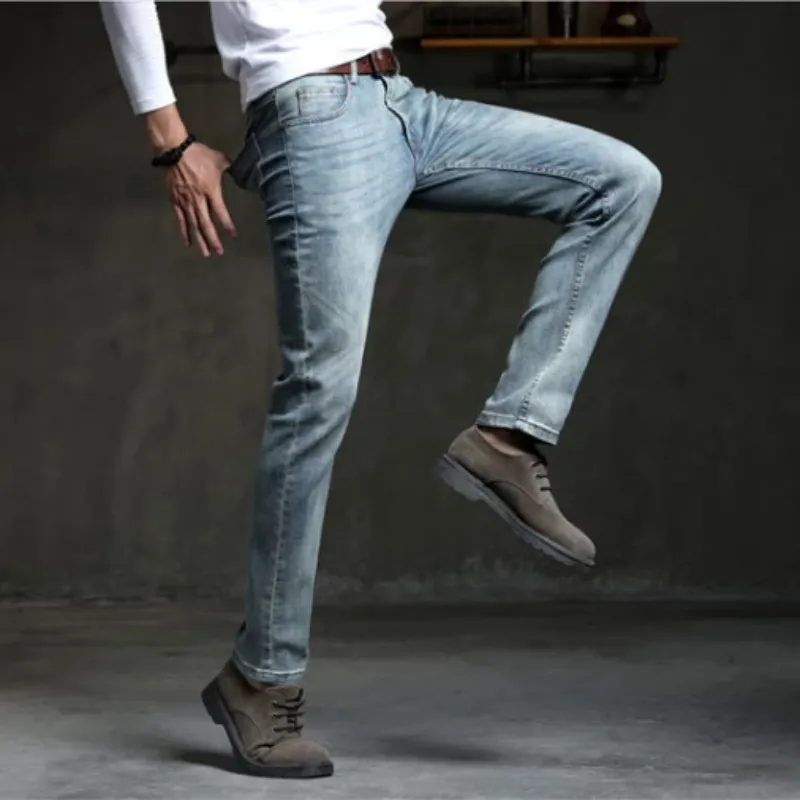 Men's Stretchy Straight Jeans