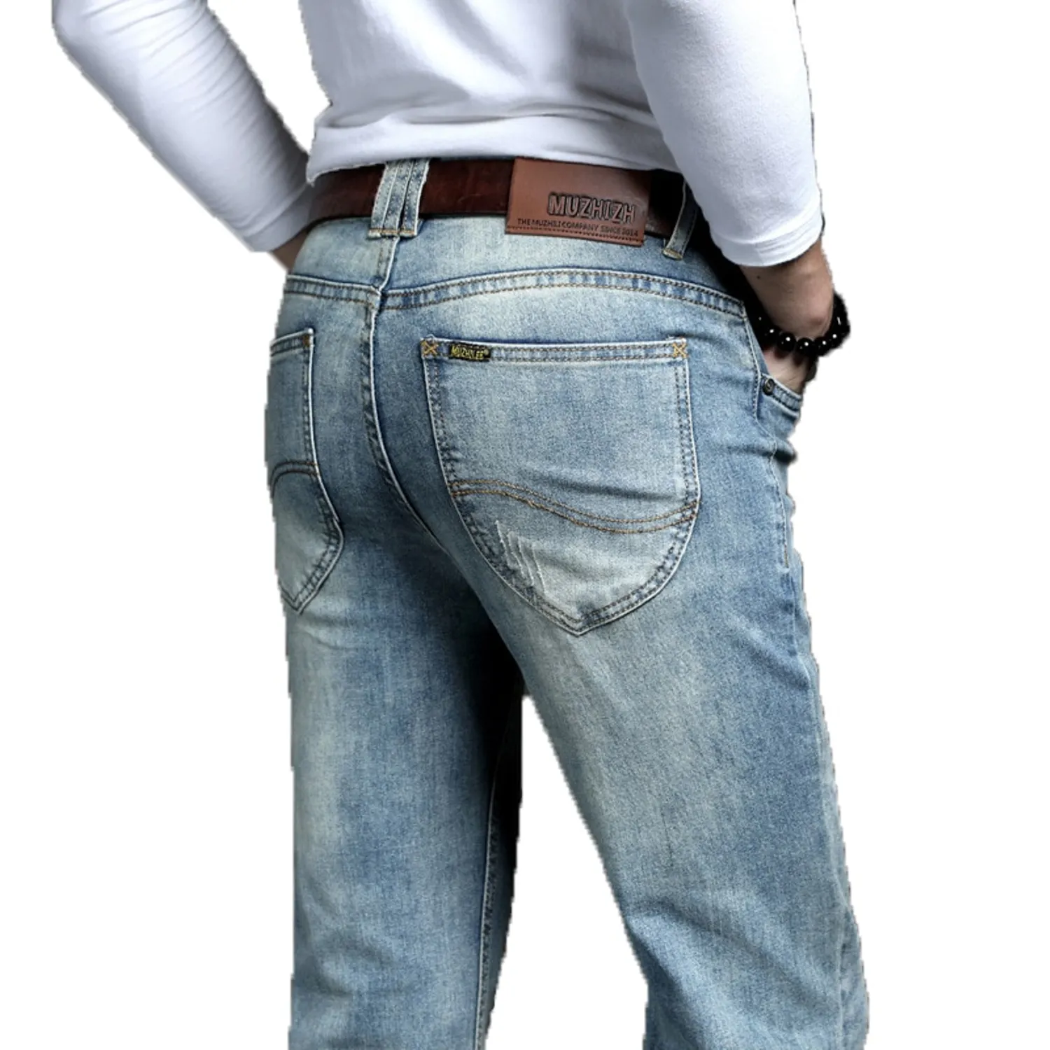 Men's Stretchy Straight Jeans