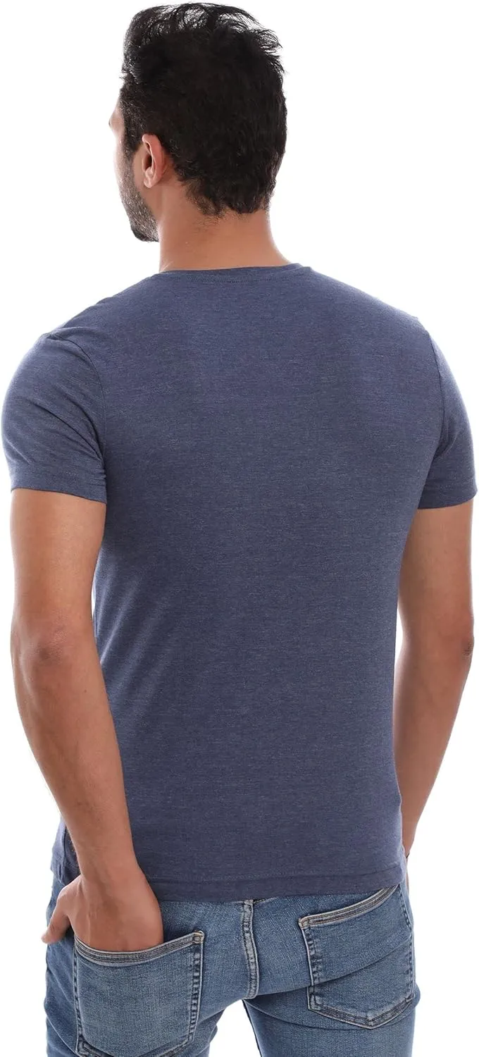 Mens V-Neck T-Shirt (Slim FIT) | 3/6 Pack, Vneck Tshirt | Cotton Rich, Ultra Soft, Breathable, Tag Free (Made in Egypt)