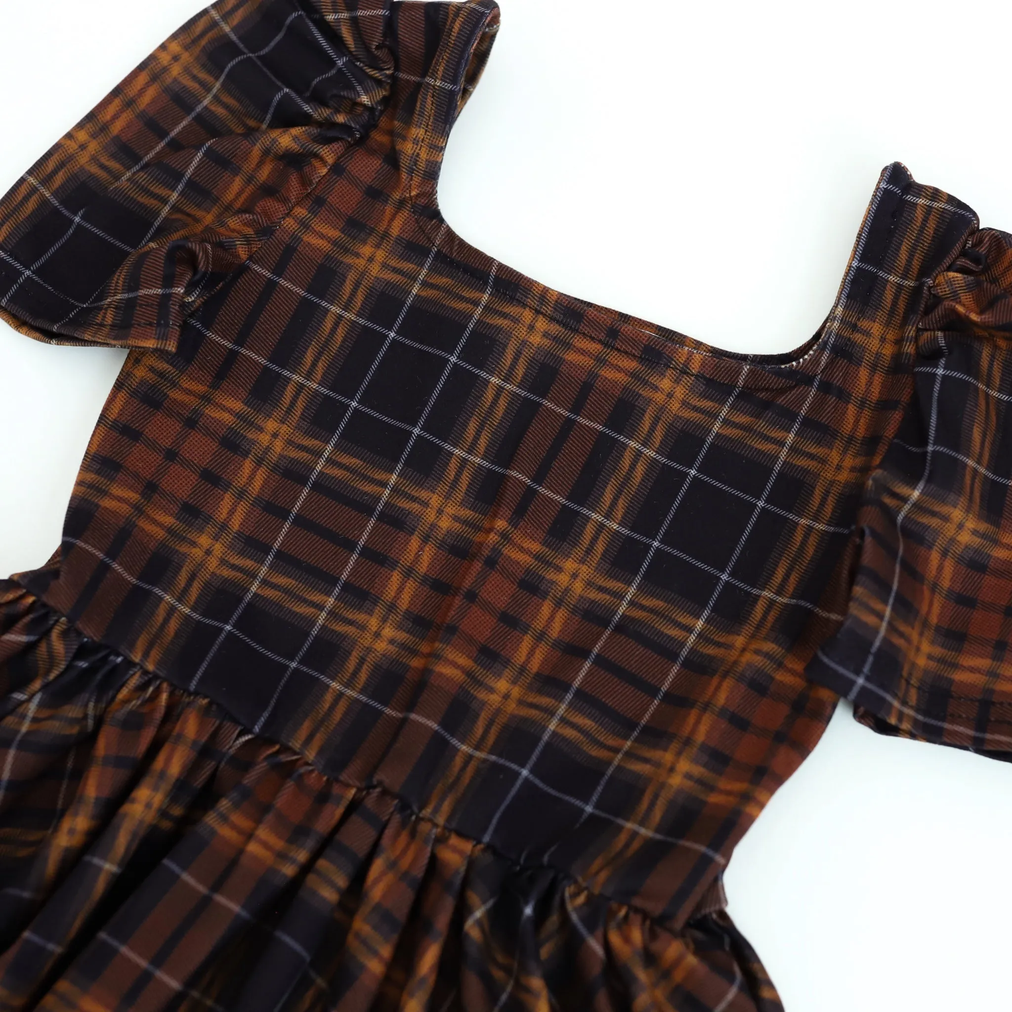 November Plaid Mod Twirl Dress
