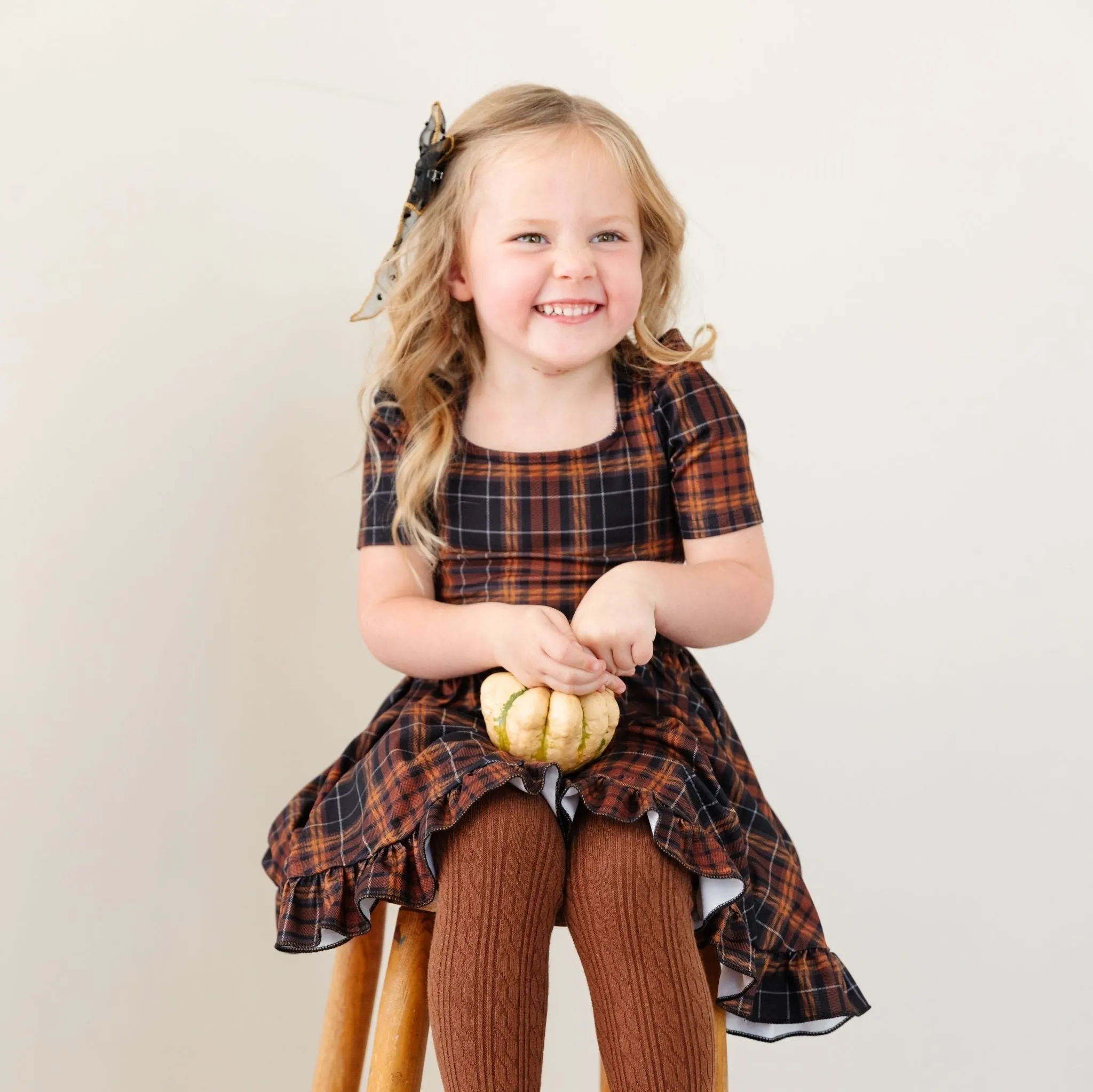 November Plaid Mod Twirl Dress