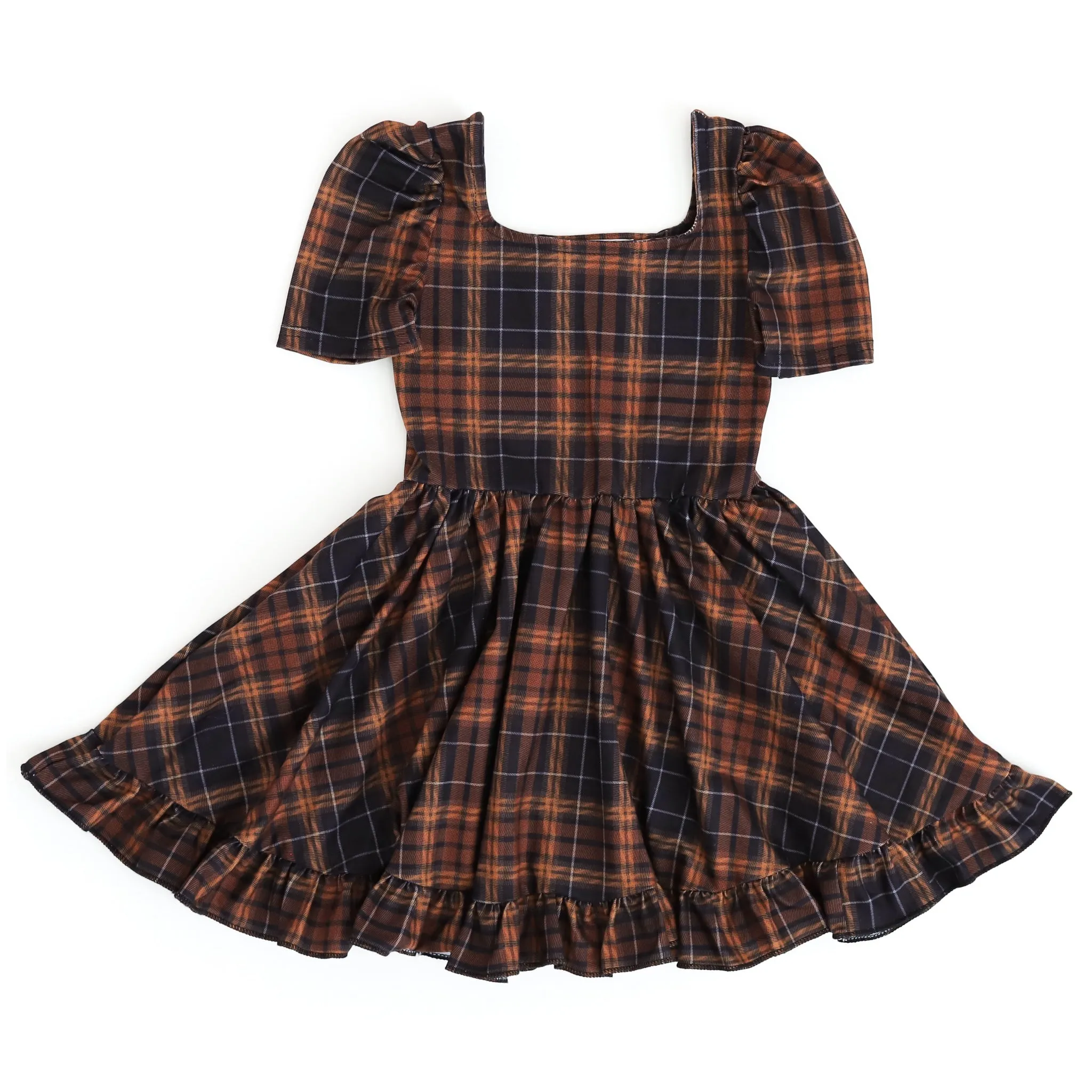 November Plaid Mod Twirl Dress