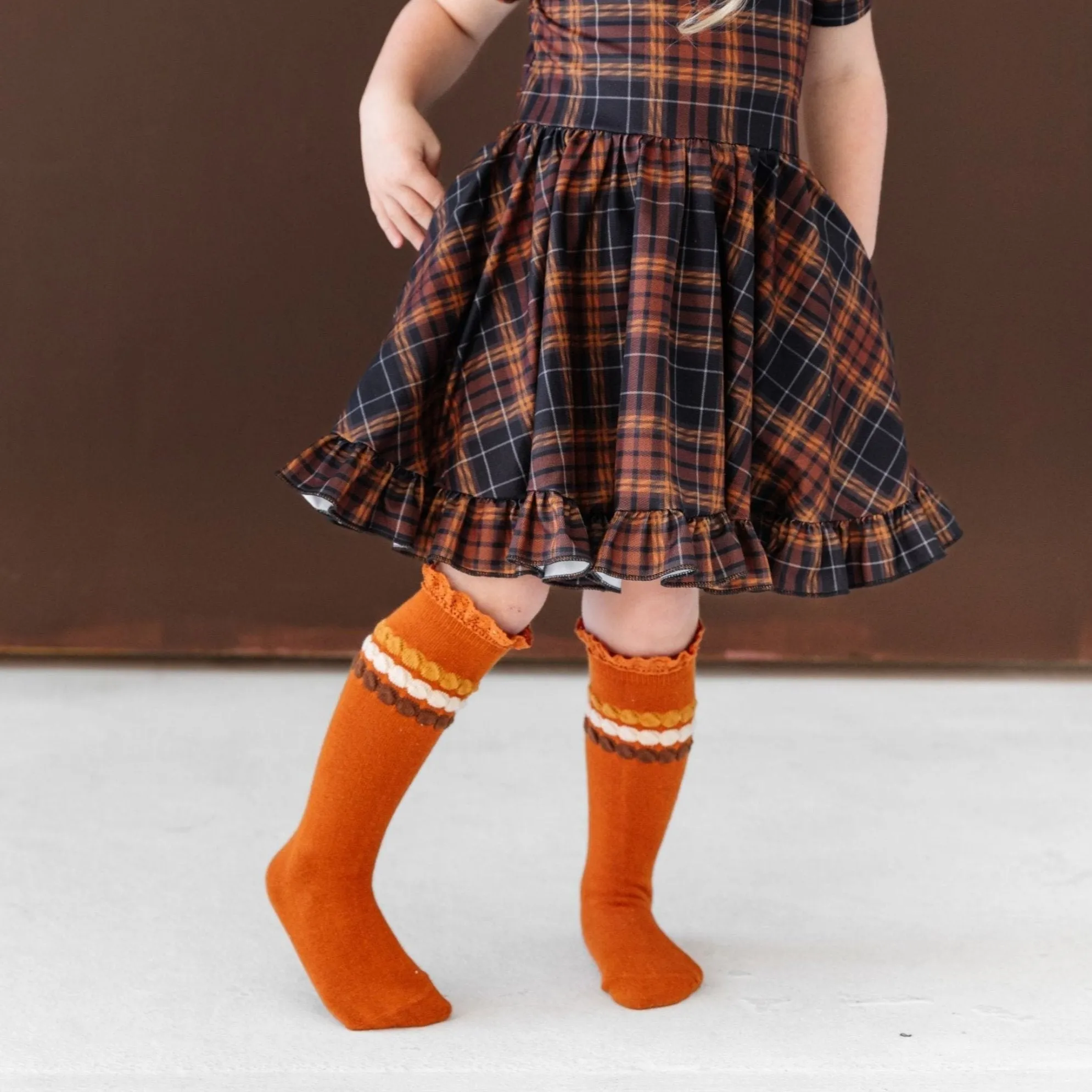 November Plaid Mod Twirl Dress