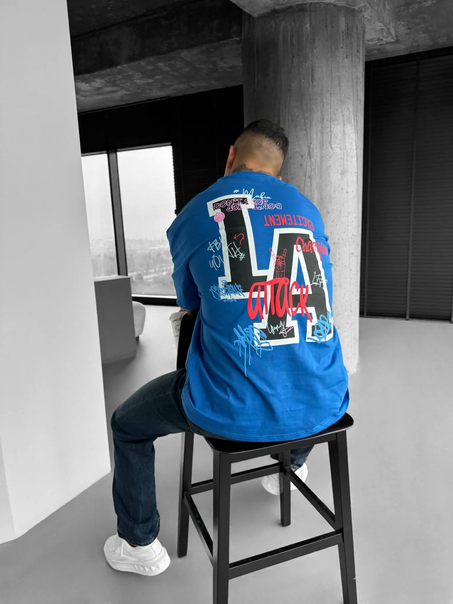 Oversize L.A T-shirt - Saks