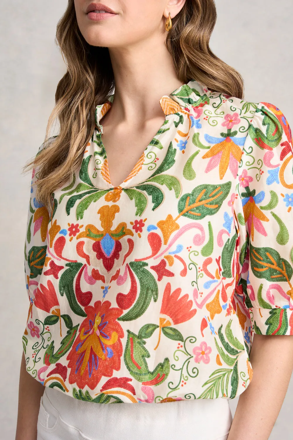 Ruffle Collar Blouse