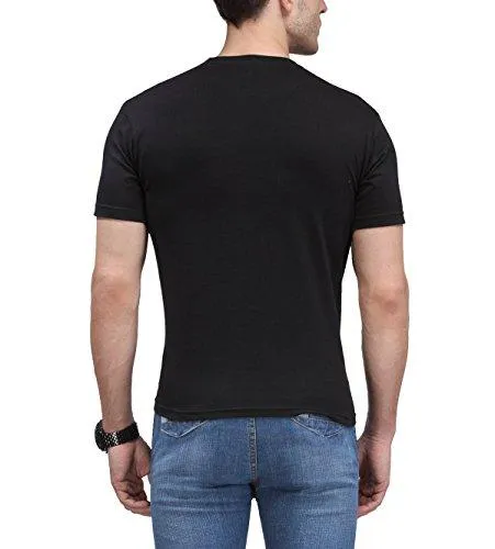 Scott International Men's Jersey Round Neck Dryfit Polyester T-Shirt - Black