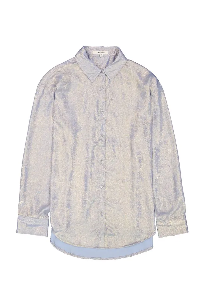 Shimmy Blouse (Ice Blue)