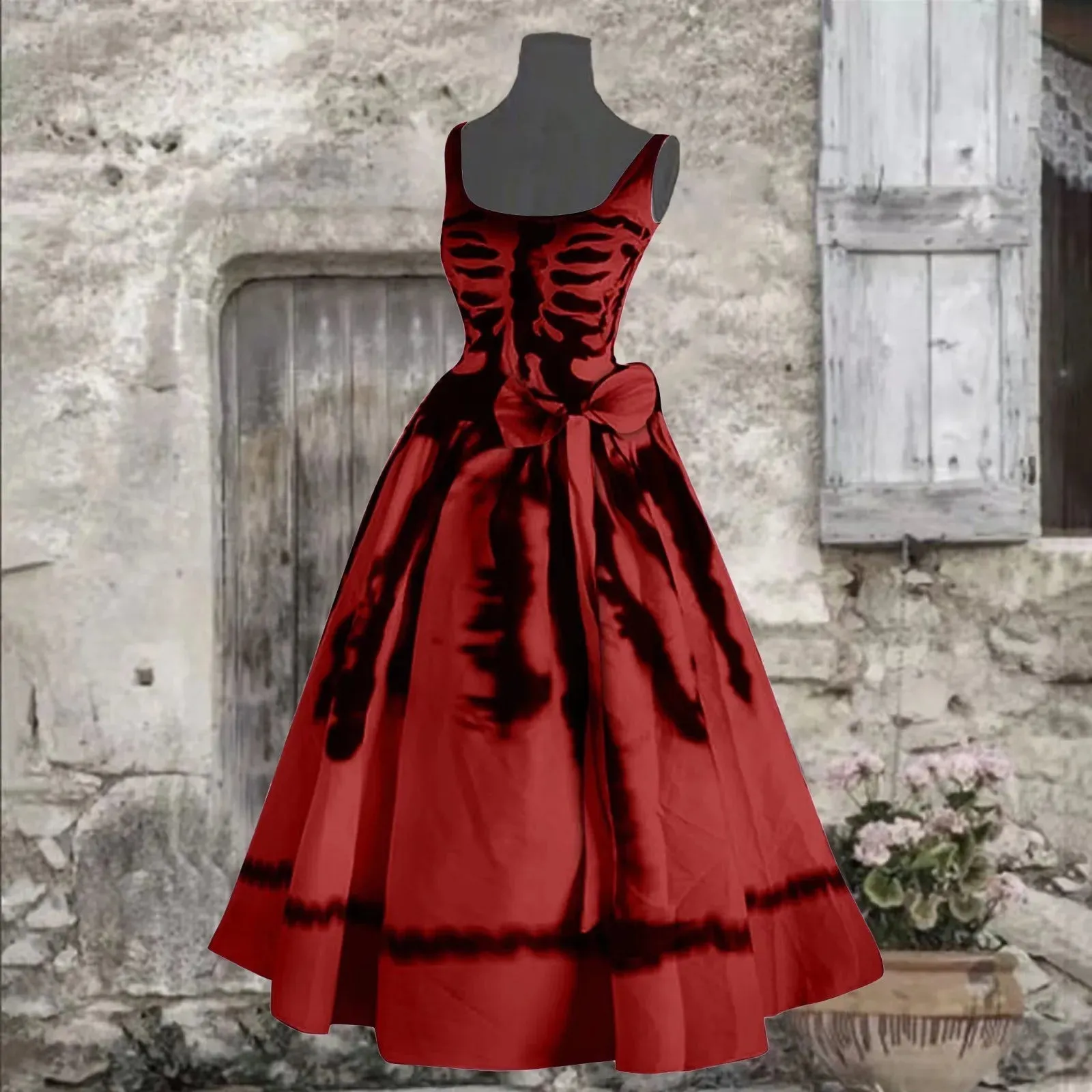 Skeleton Rockabilly Halloween Costume Dresses