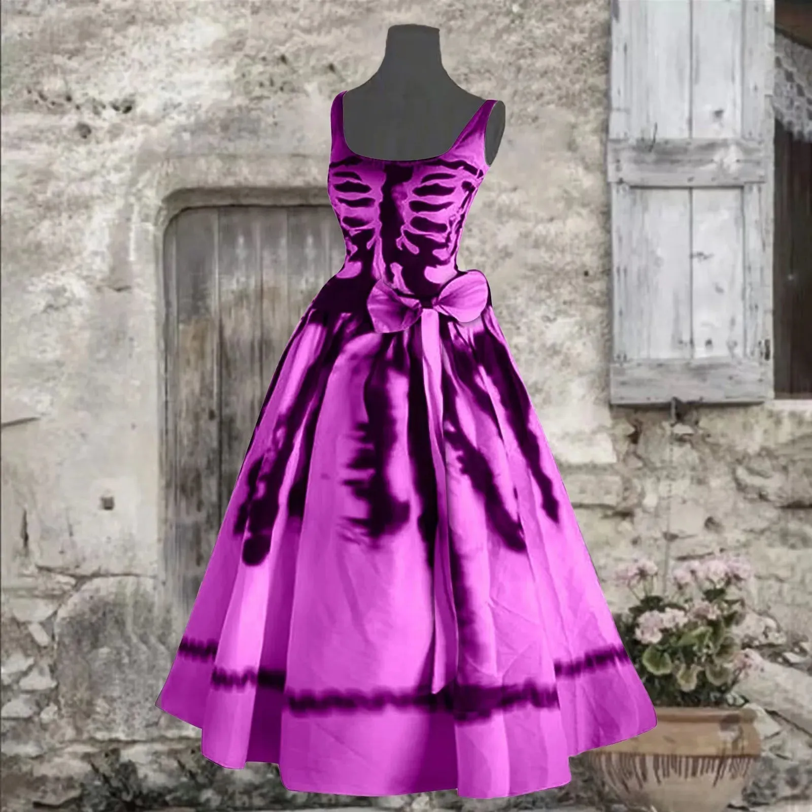 Skeleton Rockabilly Halloween Costume Dresses