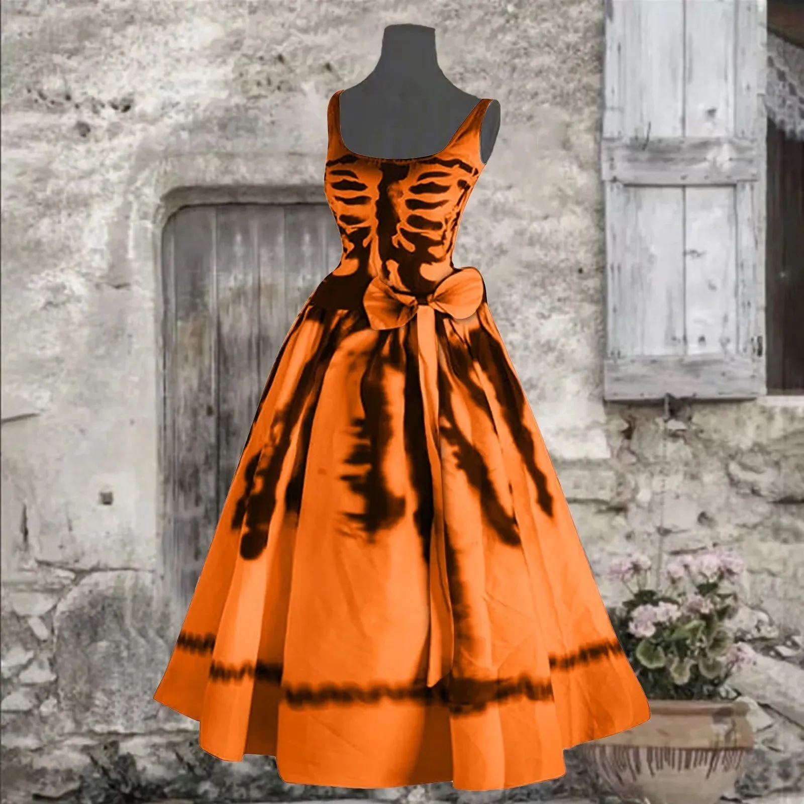 Skeleton Rockabilly Halloween Costume Dresses