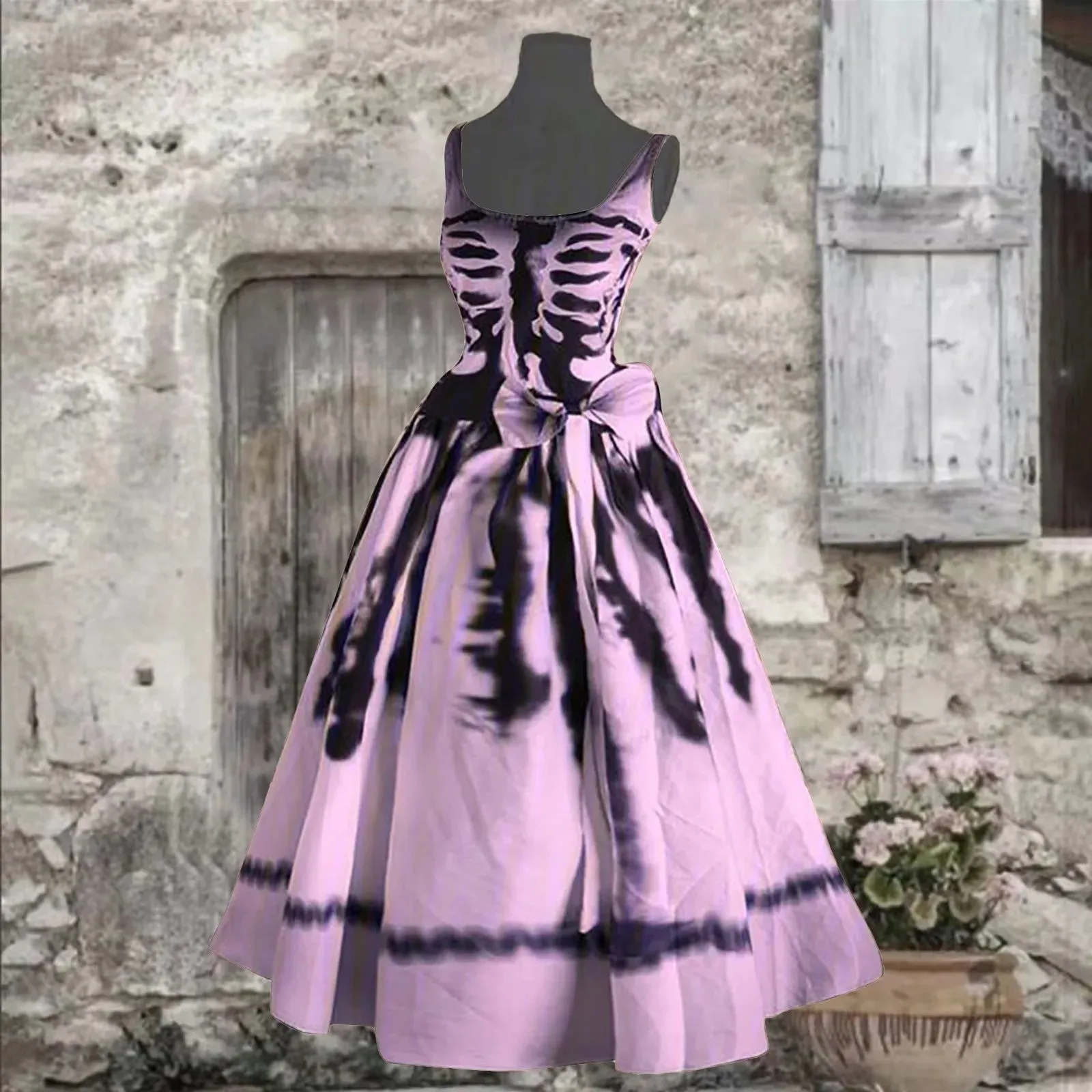 Skeleton Rockabilly Halloween Costume Dresses