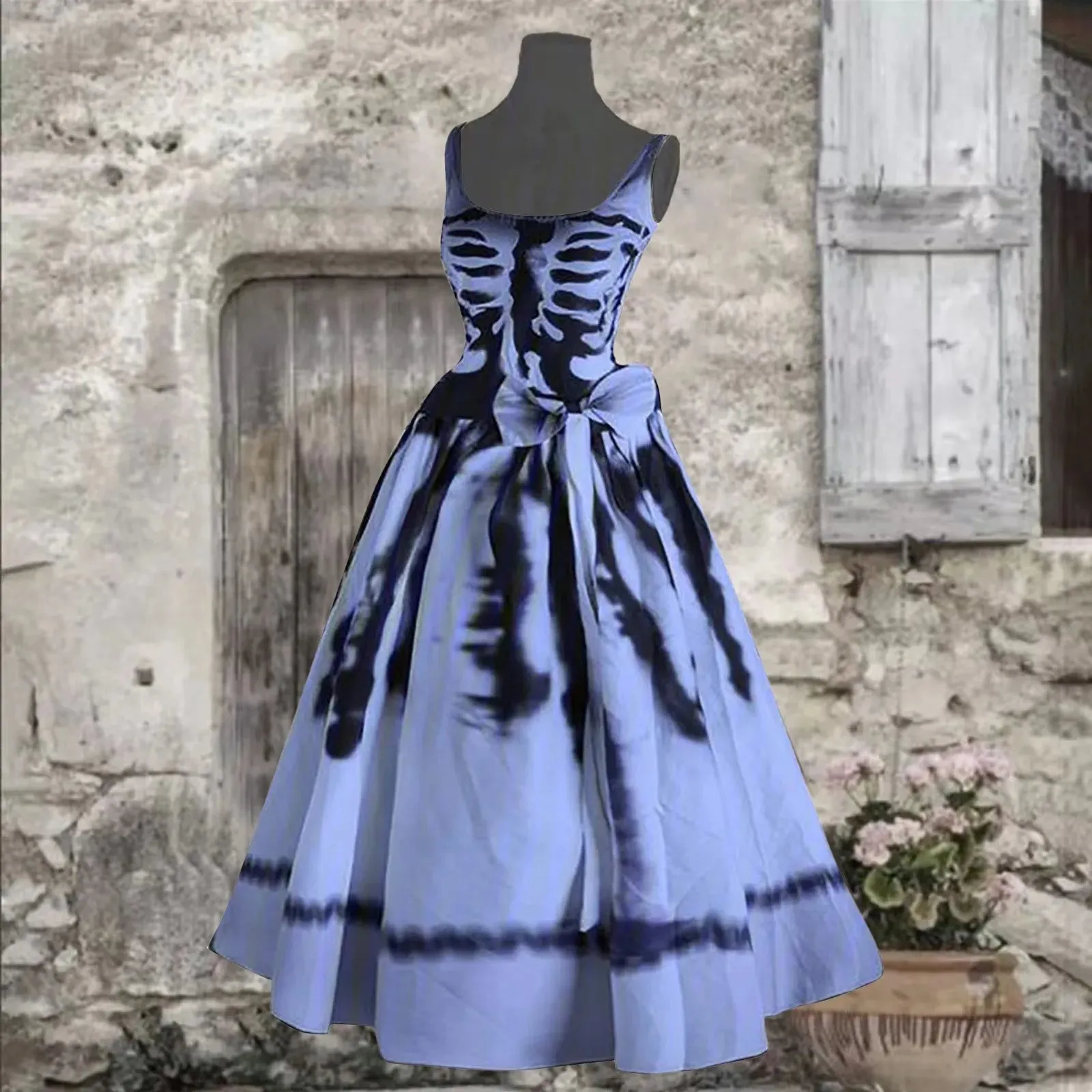 Skeleton Rockabilly Halloween Costume Dresses