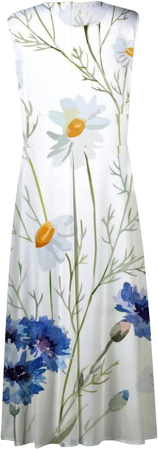 Tea Party Dresses for Woman Maxi V-Neck Stylish Flowy Easter Dresses Friends' Gathering Romantic Summer Dresses 2025 Vacation