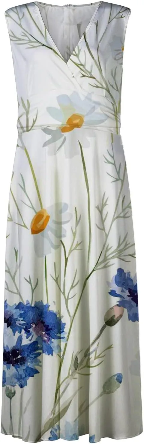 Tea Party Dresses for Woman Maxi V-Neck Stylish Flowy Easter Dresses Friends' Gathering Romantic Summer Dresses 2025 Vacation