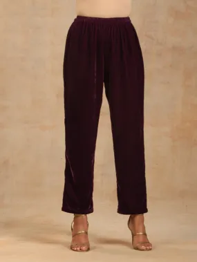 trueBrowns Wine Velvet Pant
