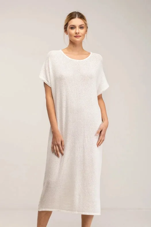 Tunic style oversized knitted dress
