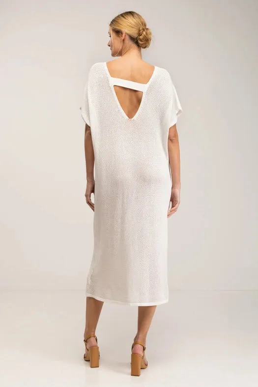 Tunic style oversized knitted dress