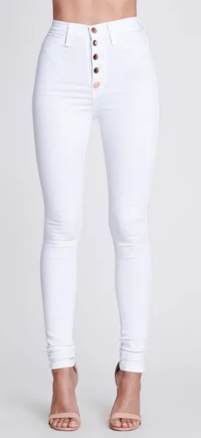 White Wash High Waist Jeans